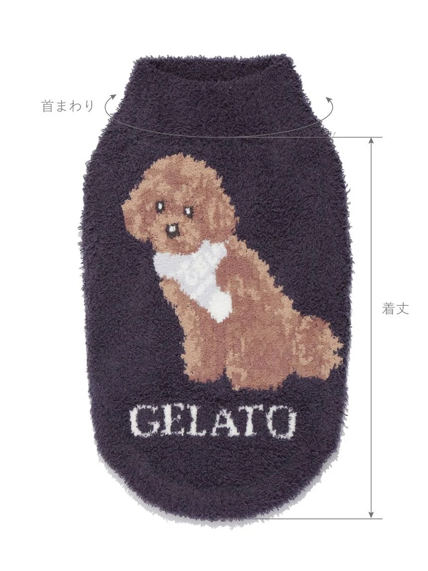 gelato pique(ジェラートピケ)【CAT&DOG】【販路限定商品】ベビモコトイプードル柄プルオーバー|全3色