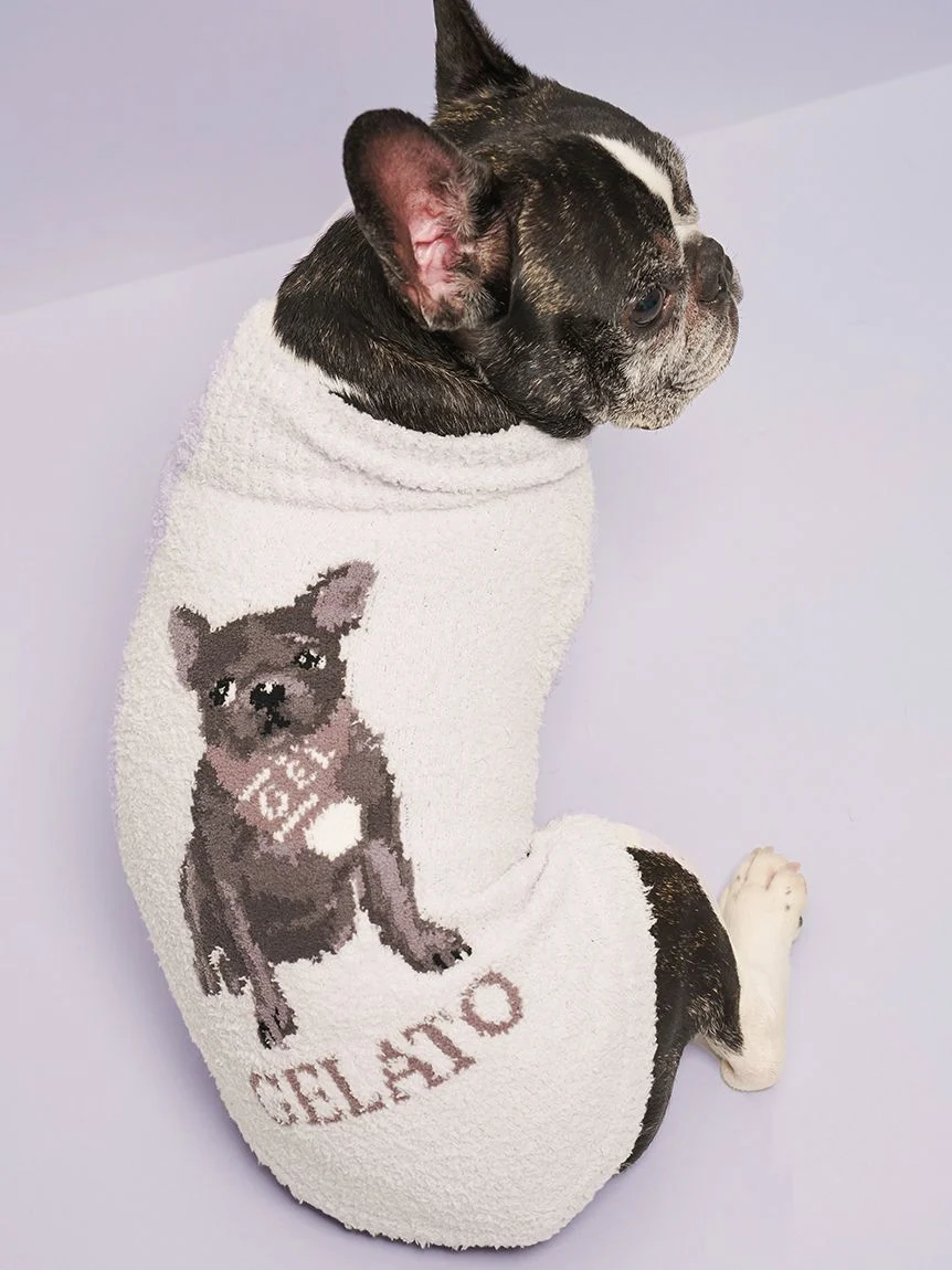 gelato pique(ジェラートピケ)【CAT&DOG】【販路限定商品】ベビモコフレンチブルドッグ柄プルオーバー|全3色