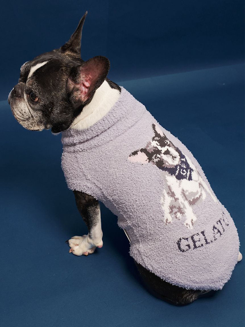 gelato pique(ジェラートピケ)【CAT&DOG】【販路限定商品】ベビモコフレンチブルドッグ柄プルオーバー|全3色