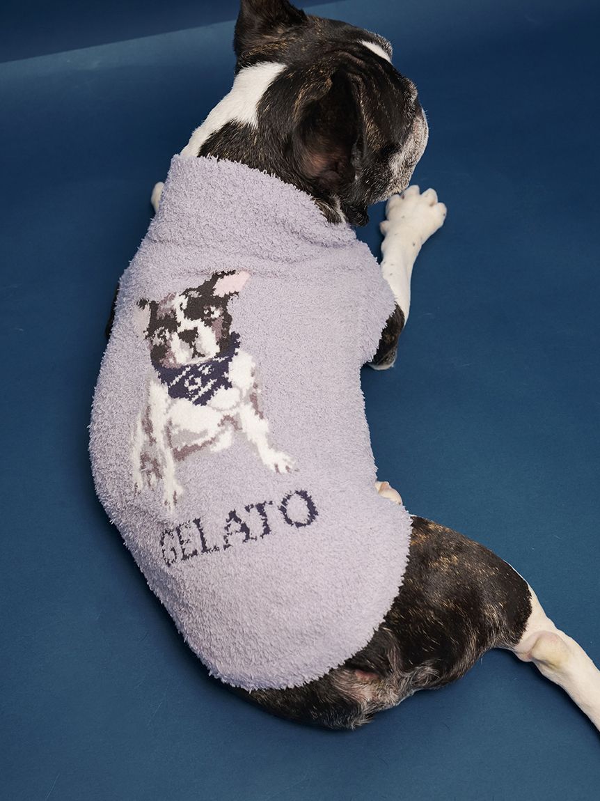 gelato pique(ジェラートピケ)【CAT&DOG】【販路限定商品】ベビモコフレンチブルドッグ柄プルオーバー|全3色