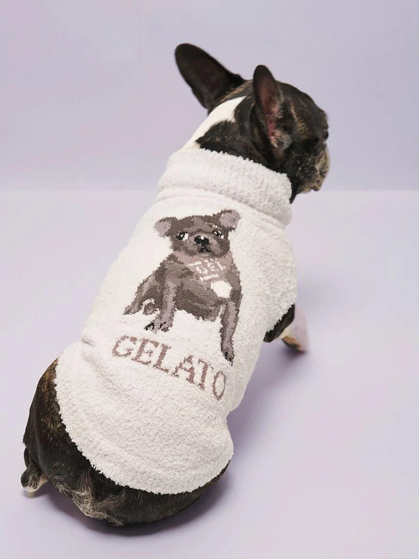 gelato pique(ジェラートピケ)【CAT&DOG】【販路限定商品】ベビモコフレンチブルドッグ柄プルオーバー|全3色