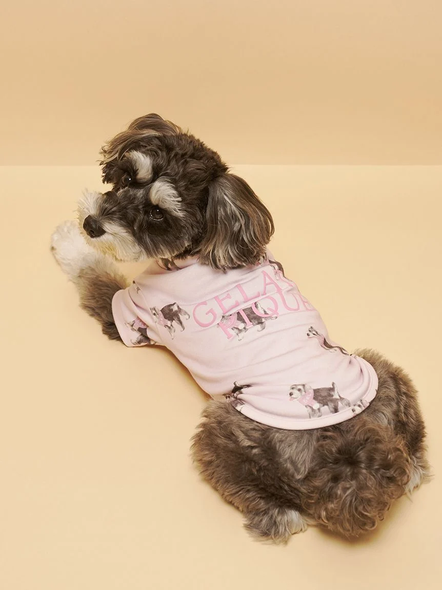 gelato pique(ジェラートピケ)【CAT&DOG】【販路限定商品】シュナウザー柄カットソープルオーバー|全2色