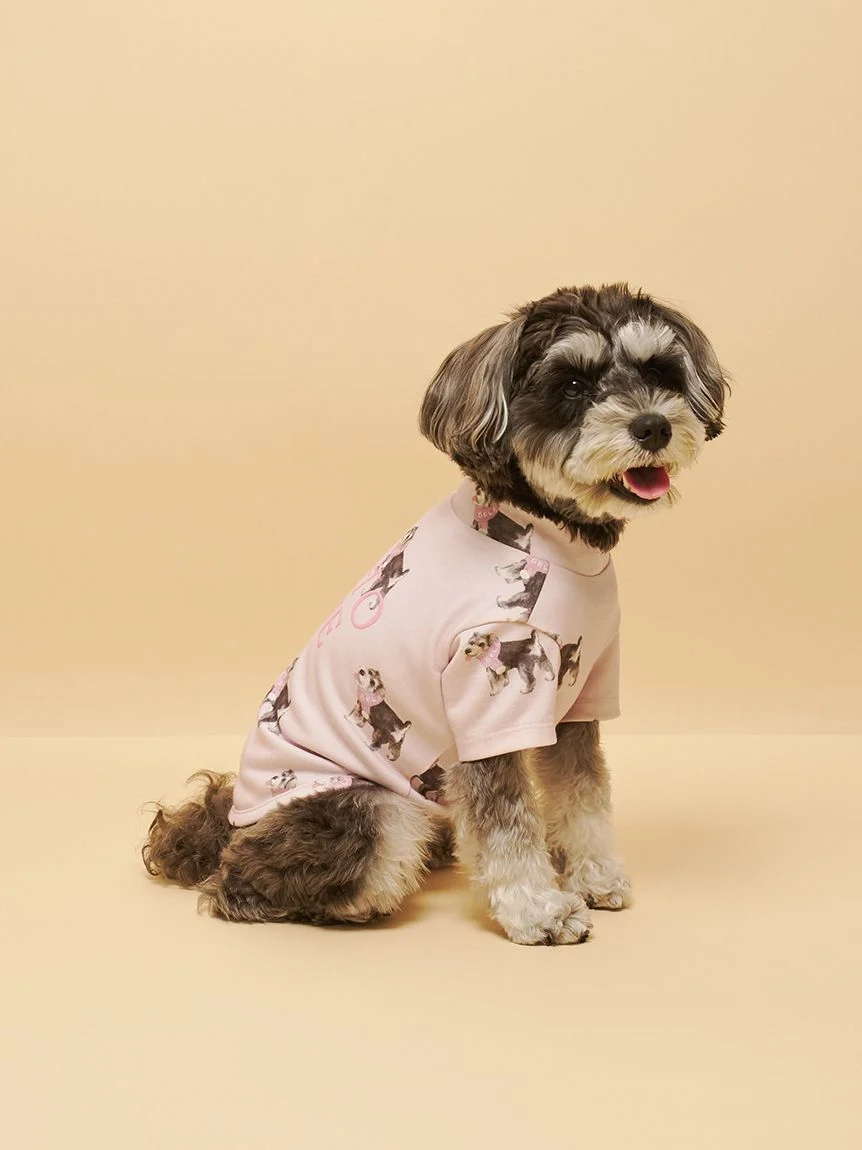 gelato pique(ジェラートピケ)【CAT&DOG】【販路限定商品】シュナウザー柄カットソープルオーバー|全2色