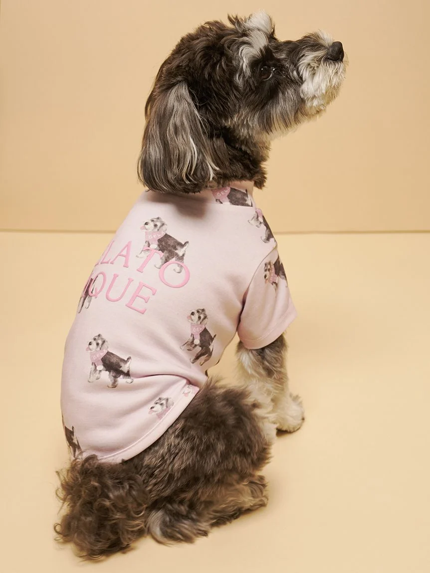 gelato pique(ジェラートピケ)【CAT&DOG】【販路限定商品】シュナウザー柄カットソープルオーバー|全2色