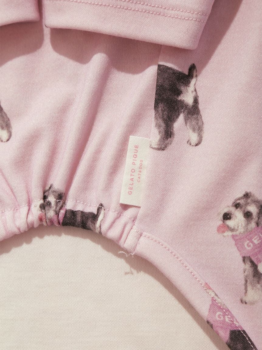 gelato pique(ジェラートピケ)【CAT&DOG】【販路限定商品】シュナウザー柄カットソープルオーバー|全2色