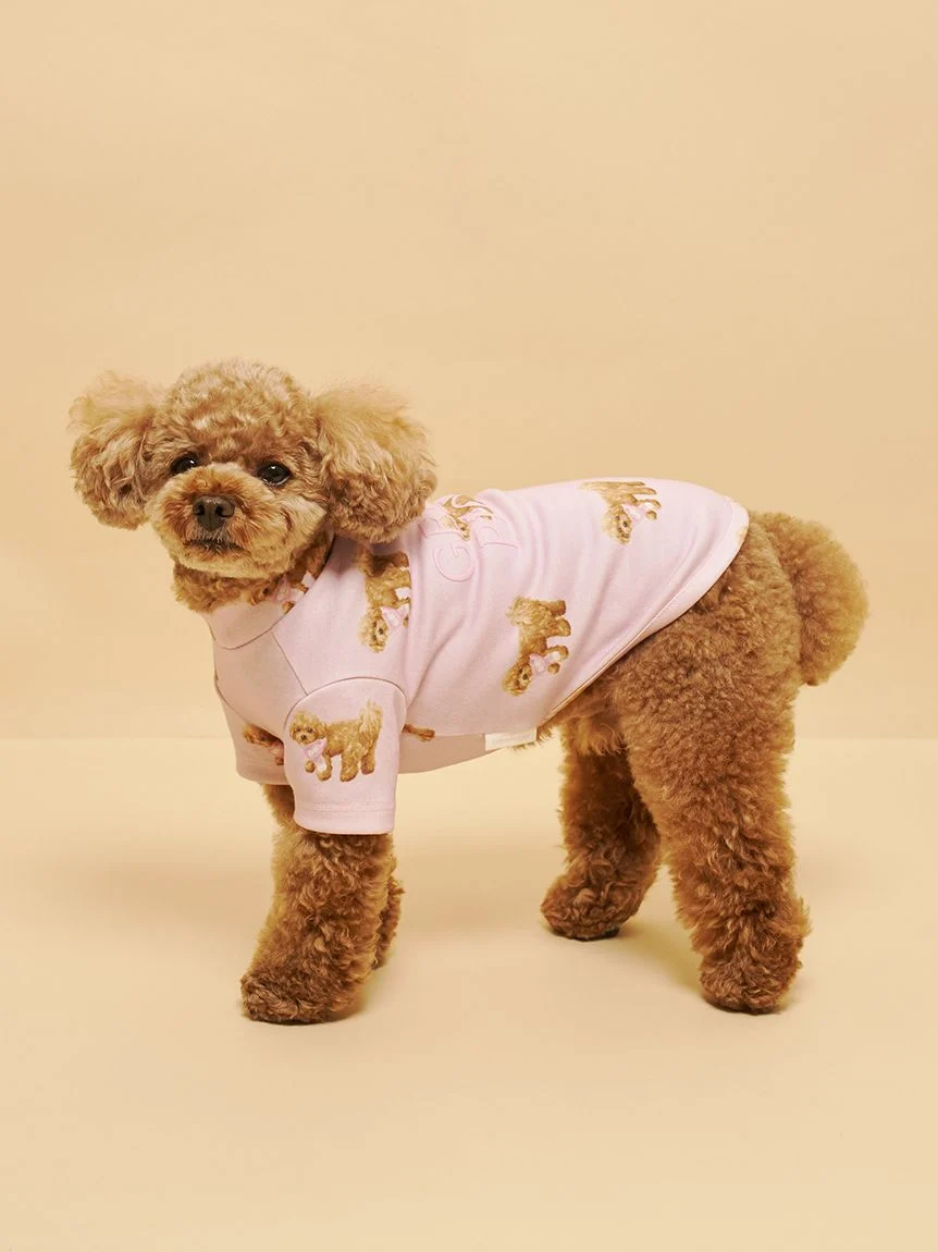 gelato pique(ジェラートピケ)【CAT&DOG】【販路限定商品】トイプードル柄カットソープルオーバー|全2色