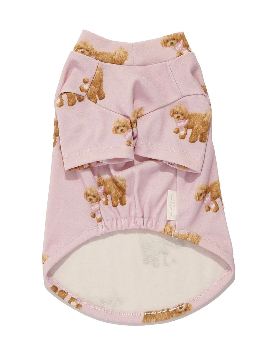 gelato pique(ジェラートピケ)【CAT&DOG】【販路限定商品】トイプードル柄カットソープルオーバー|全2色