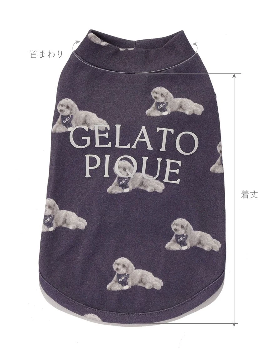 gelato pique(ジェラートピケ)【CAT&DOG】【販路限定商品】トイプードル柄カットソープルオーバー|全2色