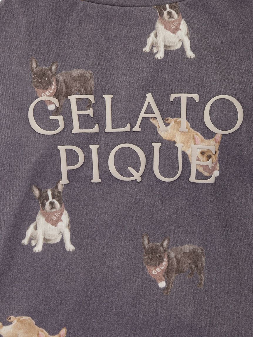 gelato pique(ジェラートピケ)【CAT&DOG】【販路限定商品】フレンチブルドッグ柄カットソープルオーバー|全2色