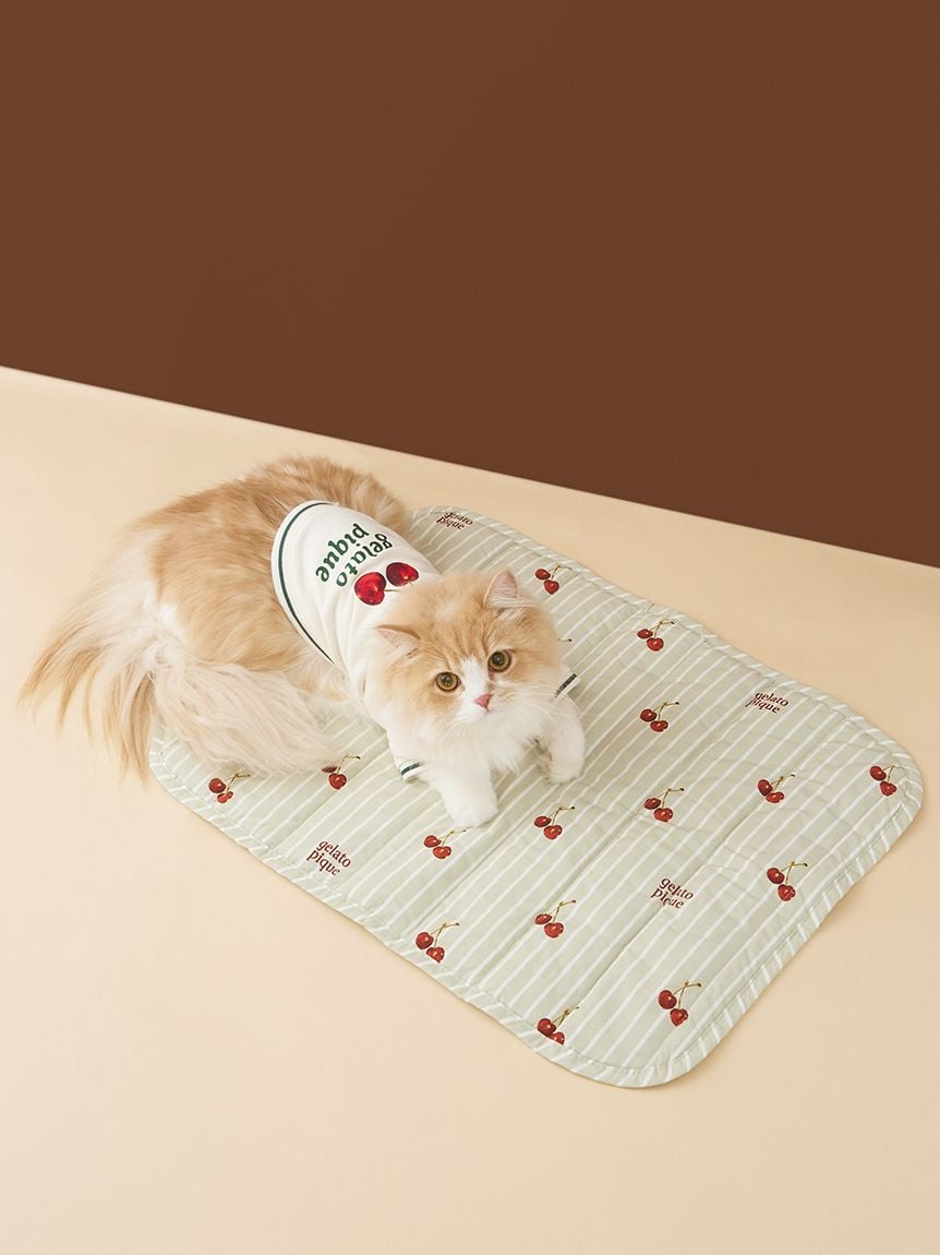 gelato pique（ジェラートピケ））【CAT&DOG】【販路限定商品】チェリー柄カフェマット｜全2色