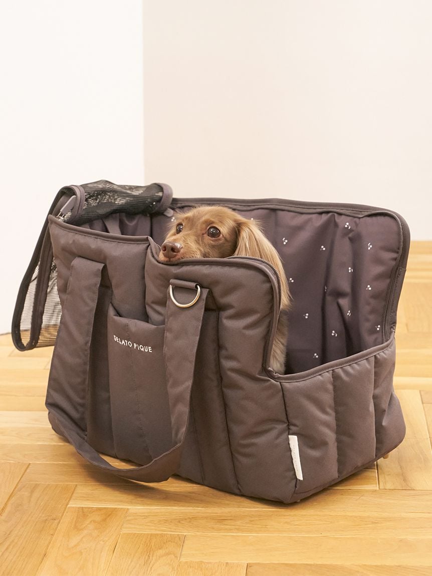 gelato pique（ジェラートピケ）【CAT&DOG】【販路限定商品】キルティングキャリーバッグ｜全4色