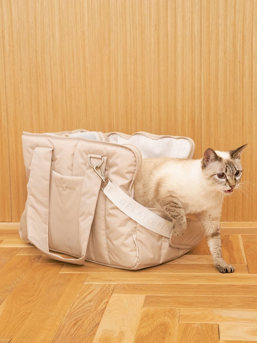 gelato pique（ジェラートピケ）【CAT&DOG】【販路限定商品】キルティングキャリーバッグ｜全4色