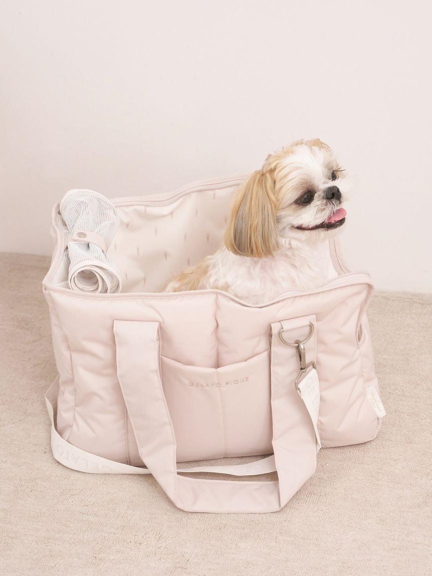 gelato pique（ジェラートピケ）【CAT&DOG】【販路限定商品】キルティングキャリーバッグ｜全4色