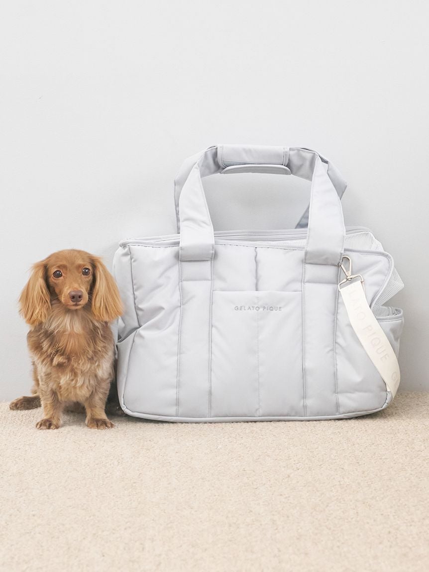 gelato pique（ジェラートピケ）【CAT&DOG】【販路限定商品】キルティングキャリーバッグ｜全4色