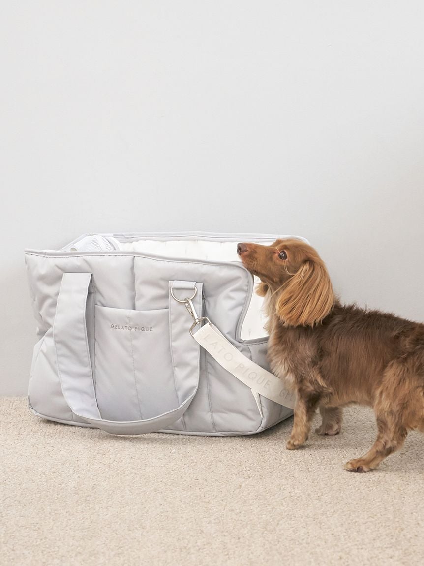gelato pique（ジェラートピケ）【CAT&DOG】【販路限定商品】キルティングキャリーバッグ｜全4色
