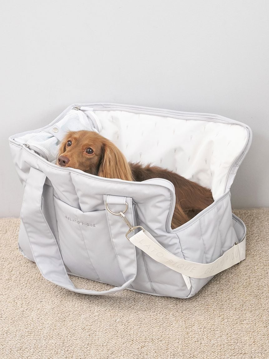 gelato pique（ジェラートピケ）【CAT&DOG】【販路限定商品】キルティングキャリーバッグ｜全4色