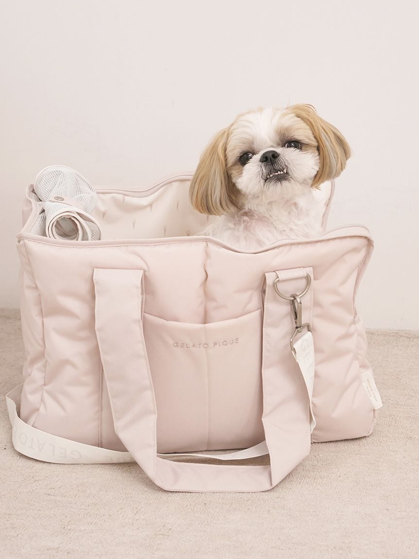 gelato pique（ジェラートピケ）【CAT&DOG】【販路限定商品】キルティングキャリーバッグ｜全4色