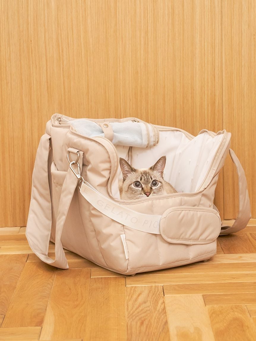 gelato pique（ジェラートピケ）【CAT&DOG】【販路限定商品】キルティングキャリーバッグ｜全4色