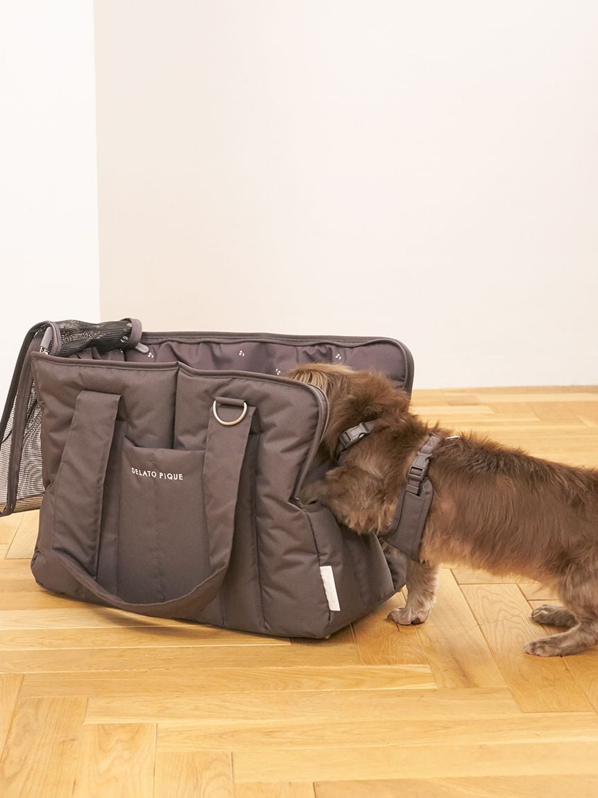gelato pique（ジェラートピケ）【CAT&DOG】【販路限定商品】キルティングキャリーバッグ｜全4色