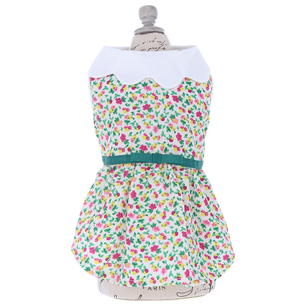 21春夏 Laura Ashley ローラアシュレイ リボンベルト ワンピース 犬服 ドックウェアcalulu カルル