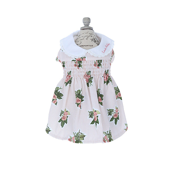 【パピー・超小型犬用】LAURA ASHLEY（ローラアシュレイ）レース襟付きワンピース