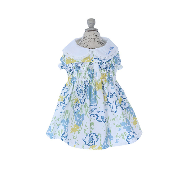 【パピー・超小型犬用】LAURA ASHLEY（ローラアシュレイ）レース襟付きワンピース