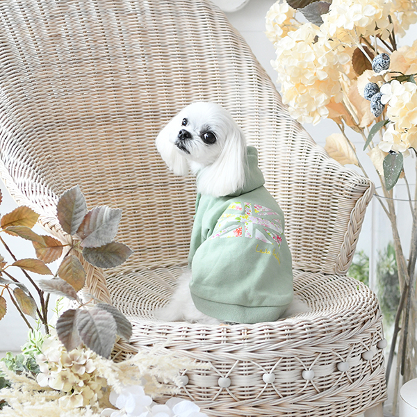 【パピー・超小型犬用】LAURA ASHLEY（ローラアシュレイ）ユニオンプリントパーカー