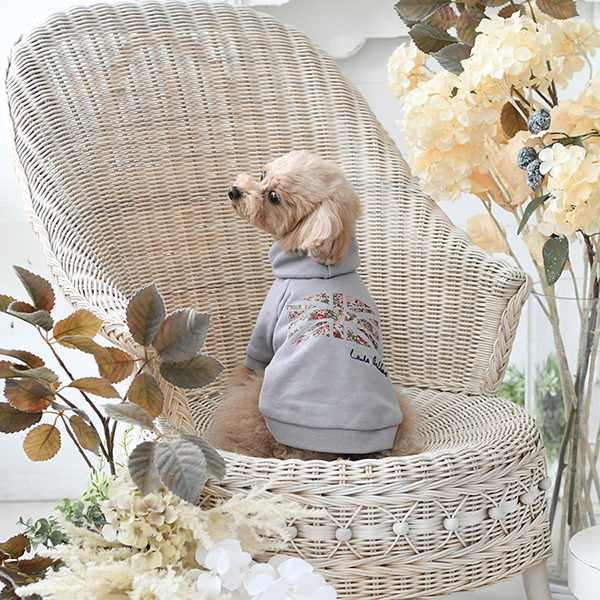 【パピー・超小型犬用】LAURA ASHLEY（ローラアシュレイ）ユニオンプリントパーカー