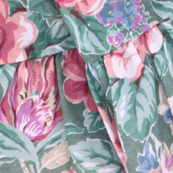 LAURA ASHLEY（ローラアシュレイ）ショルダーフリルAラインワンピース