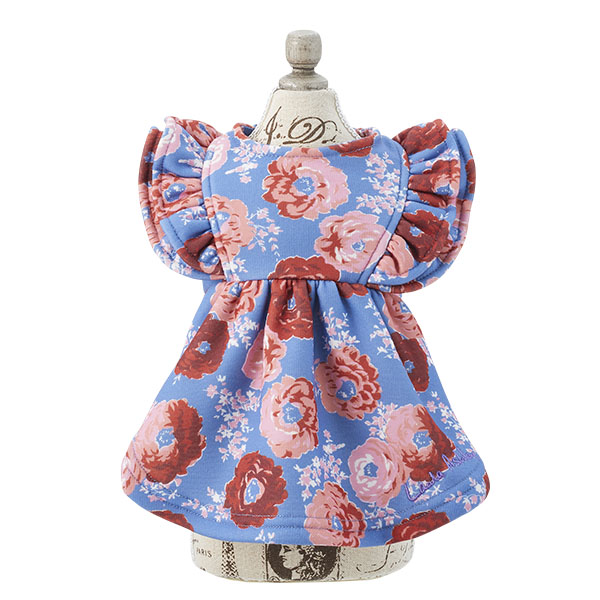 LAURA ASHLEY（ローラアシュレイ）裏起毛ダブルフリルワンピース
