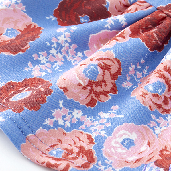 LAURA ASHLEY（ローラアシュレイ）裏起毛ダブルフリルワンピース