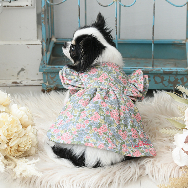 LAURA ASHLEY（ローラアシュレイ）裏起毛ダブルフリルワンピース