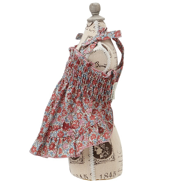 2025新商品 LAURA ASHLEY（ローラアシュレイ）スモッキング刺繍キャミワンピース