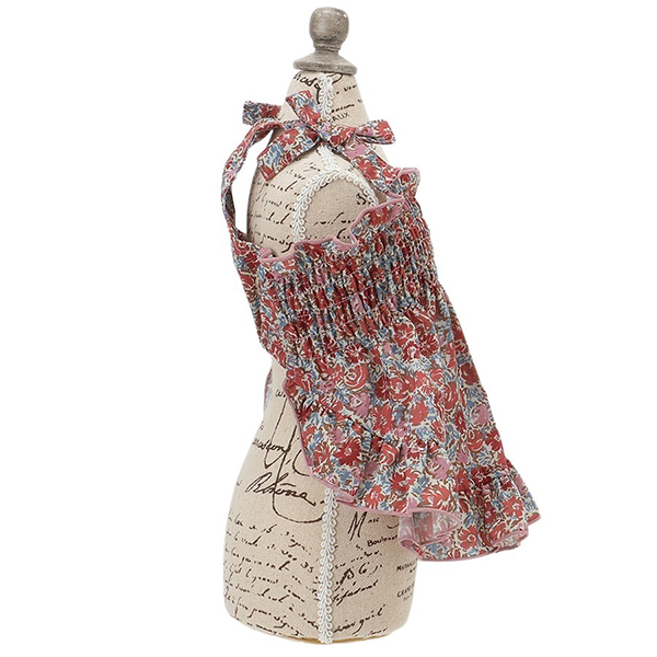 2025新商品 LAURA ASHLEY（ローラアシュレイ）スモッキング刺繍キャミワンピース