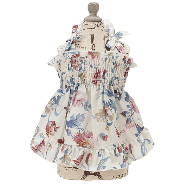 2025新商品 LAURA ASHLEY（ローラアシュレイ）スモッキング刺繍キャミワンピース