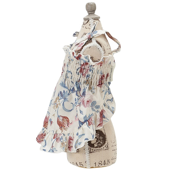 2025新商品 LAURA ASHLEY（ローラアシュレイ）スモッキング刺繍キャミワンピース
