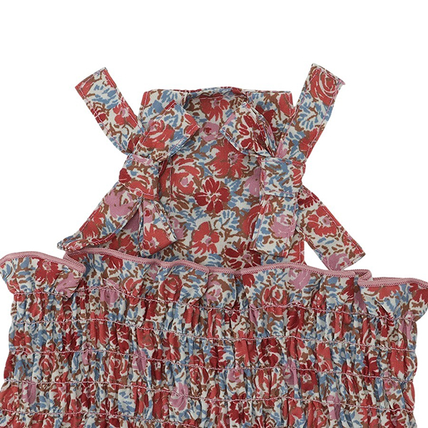 2025新商品 LAURA ASHLEY（ローラアシュレイ）スモッキング刺繍キャミワンピース