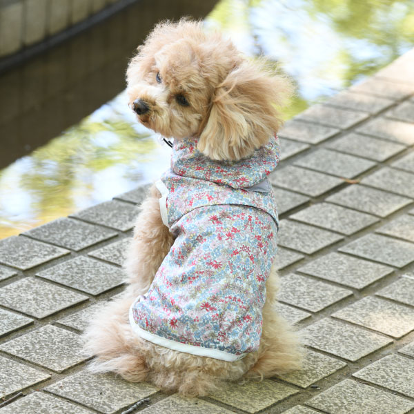 LAURA ASHLEY（ローラアシュレイ） レインコート 花柄 ピンク 犬服・ドックウェアCalulu(カルル)