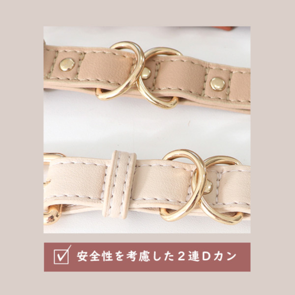 LOAR（ロア） エコレザー首輪 チャームリング付き｜全6色