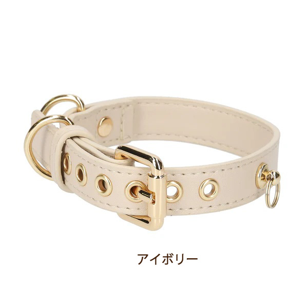 LOAR（ロア） エコレザー首輪 チャームリング付き｜全6色