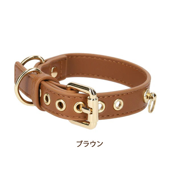 LOAR（ロア） エコレザー首輪 チャームリング付き｜全6色