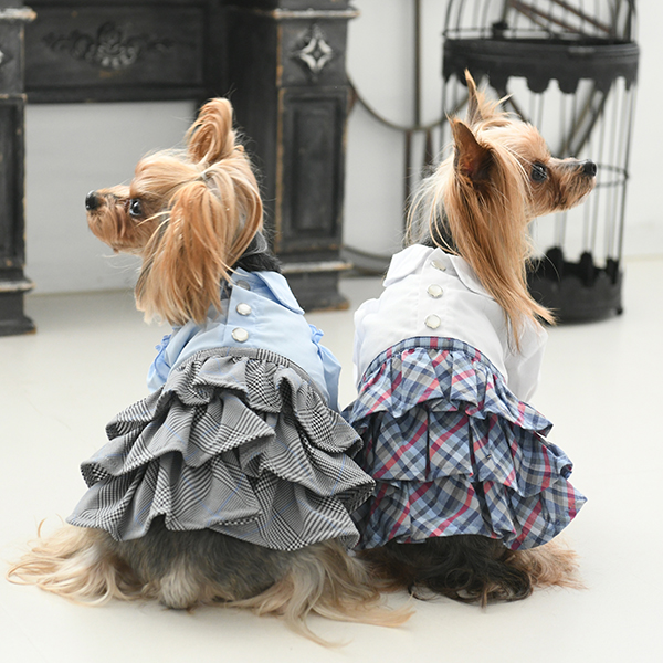 21春夏 One Octave ワンオクターブ ティアード シャツワンピース 犬服 ドックウェアcalulu カルル