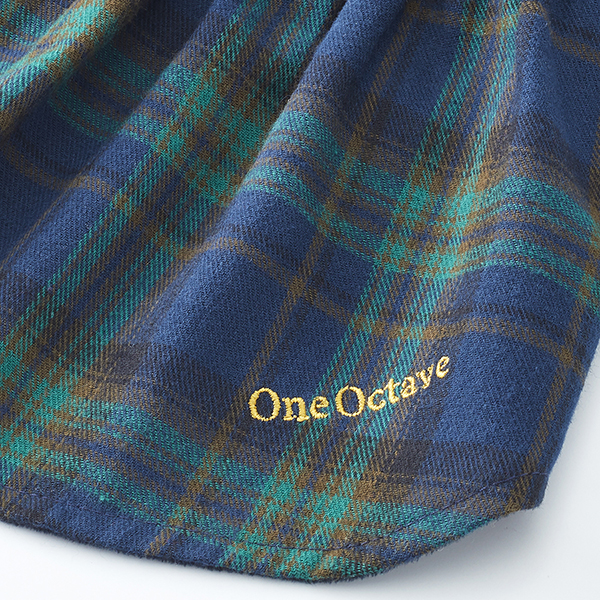 ONE OCTAVE（ワンオクターヴ）ラッフルカラーチェックワンピース