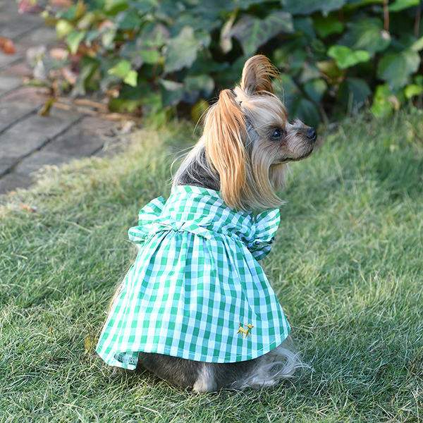 【パピー・超小型犬用】ROPE PICNIC（ロペピクニック）ギンガムチェックフリルショルダーワンピ