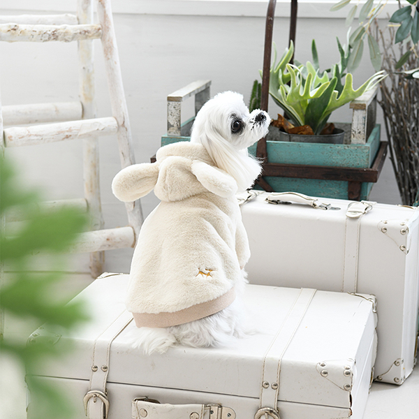 【パピー・超小型犬用】ROPE PICNIC（ロペピクニック）うさみみフリースフーディー
