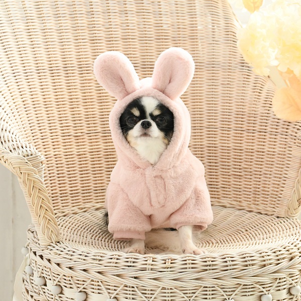 【パピー・超小型犬用】ROPE PICNIC（ロペピクニック）うさみみフリースフーディー
