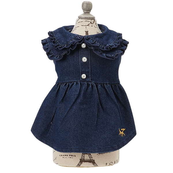 2025新商品 ROPE PICNIC（ロペピクニック）襟付きデニムワンピ