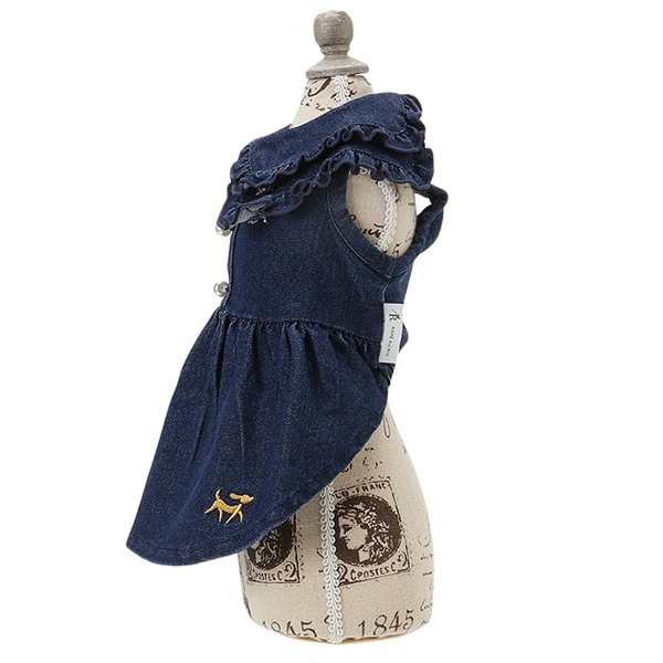2025新商品 ROPE PICNIC（ロペピクニック）襟付きデニムワンピ