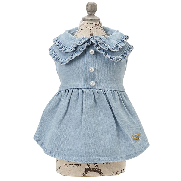 2025新商品 ROPE PICNIC（ロペピクニック）襟付きデニムワンピ