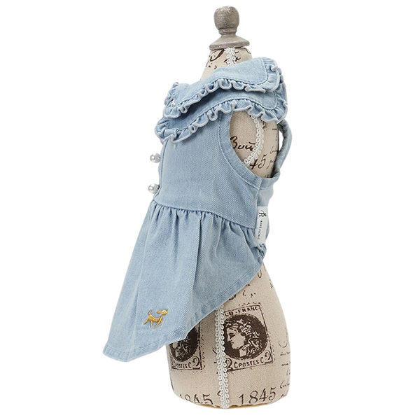 2025新商品 ROPE PICNIC（ロペピクニック）襟付きデニムワンピ